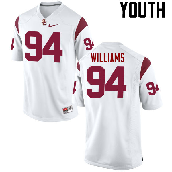 Youth #94 Leonard Williams USC Trojans College Football Jerseys-White